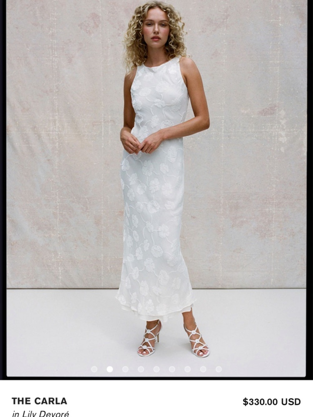 Realisation Par Carla Dress - White Lily Devore